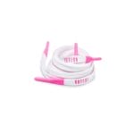 White Silicone Shoelace with Pink tips - Image 2