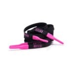 Black Silicone Shoelace with Pink tips - Image 2