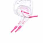 White Silicone Shoelace with Pink tips - Image 3