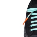 Sky Blue Silicone Shoelace with Orange tips - Image 4