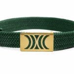 Green Elastic RB belt with golden buckle - Image 3
