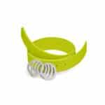 Neon Yellow Infinity Silicone belt with silver buckle - Image 3