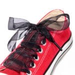 Black Organza Ribbon Shoelace - Image 3