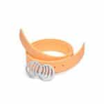 Peach Infinity Silicone belt with silver buckle - Image 3