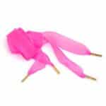 Pink Organza Ribbon Shoelace - Image 3