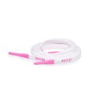 White Silicone Shoelace with Pink tips