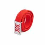 Red Elastic RB belt with silver buckle - Image 5