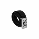 Black Elastic RB belt with silver buckle - Image 5