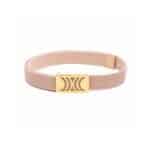 Cream Elastic RB belt with golden buckle - Image 4