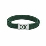 Green Elastic RB belt with silver buckle - Image 4
