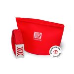 Red Elastic RB belt with silver buckle - Image 3