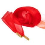Red Organza Ribbon Shoelace - Image 3