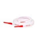 White Silicone Shoelace with Red tips