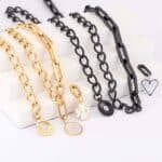 Black Square Charmlink chain belt - Image 6