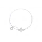 MIMO Bracelet with Peace Whisper Symbol - Silver