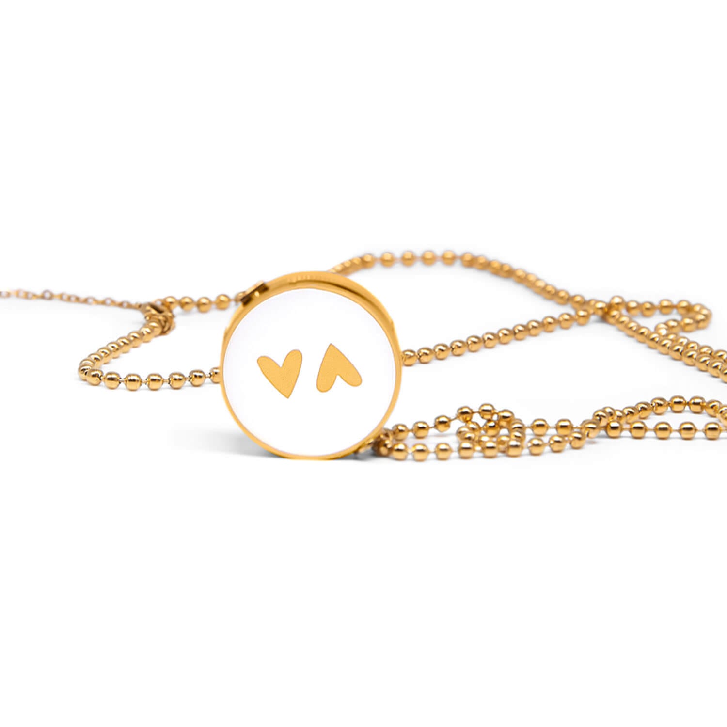 ყელის თეთრი 2 Necklace with Lip Balm and Mirror - Image 1