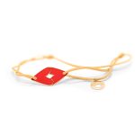 MIMO Bracelet with Kiss Symbol- Golden - Image 3