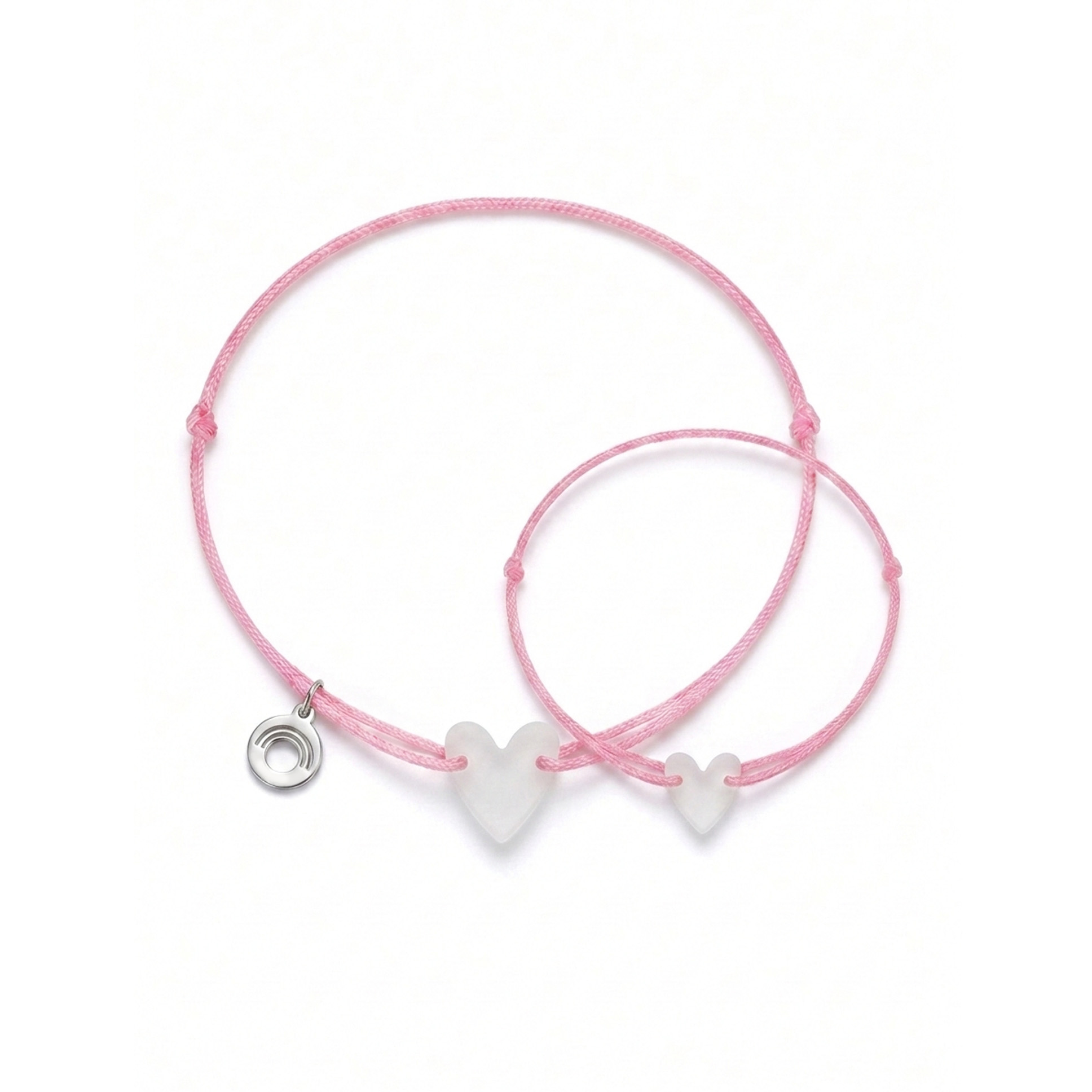 pinkheart2 Mom & Daughter - Heart bracelets - Image 1